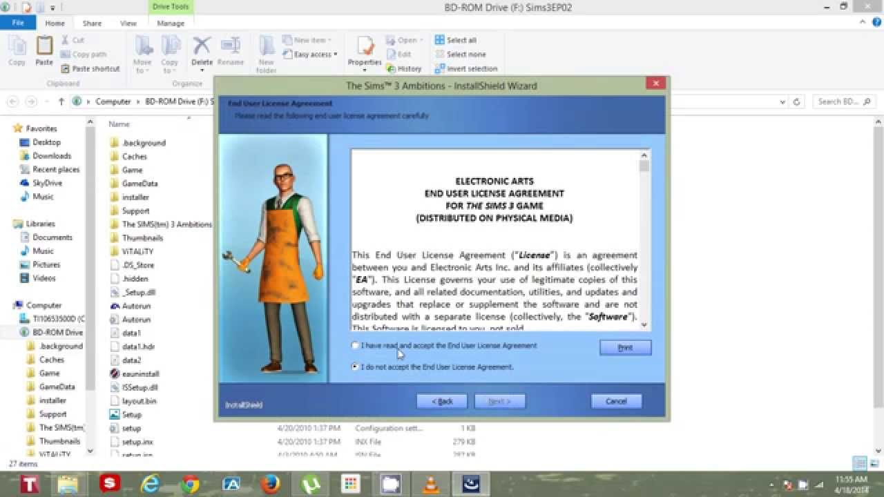 how to install sims 3 cc cant find the ea folder
